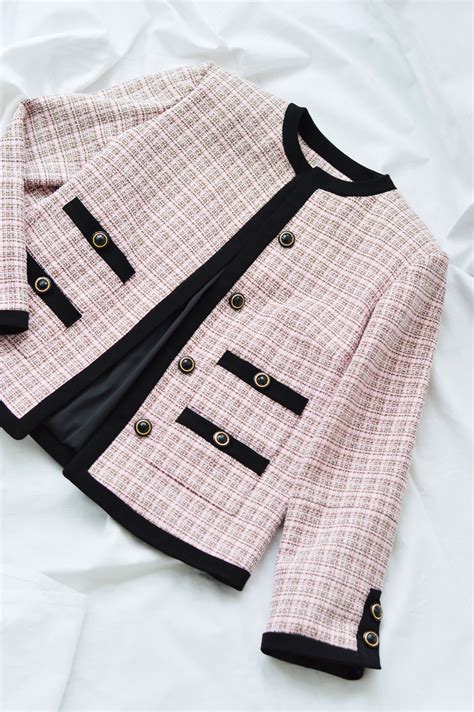 chanel style jacket fabric|chanel style jackets for women.